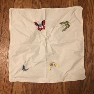 FREE Embroidered butterfly throw pillowcase